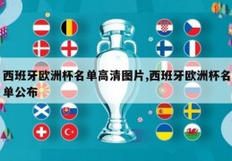 西班牙欧洲杯名单高清图片,西班牙欧洲杯名单公布